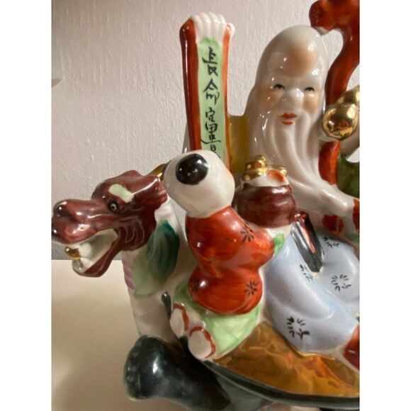 Vintage Asian Porcelain Fertility Figurine Wise Man - Picture 12 of 16
